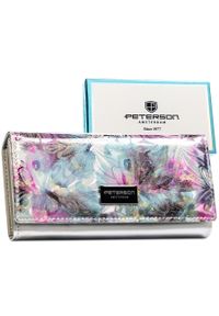 Wielokolorowy portfel damski z systemem RFID zamykany na zatrzask PTN PX22-1-NPK Peterson. Kolor: wielokolorowy #1