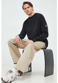 Calvin Klein Jeans sweter bawełniany męski kolor czarny lekki. Kolor: czarny. Materiał: bawełna. Długość rękawa: długi rękaw. Długość: długie #4