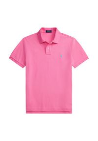 Polo Ralph Lauren Polo 710680784510 Różowy jasny Custom Slim Fit. Typ kołnierza: polo. Kolor: różowy. Materiał: bawełna #3
