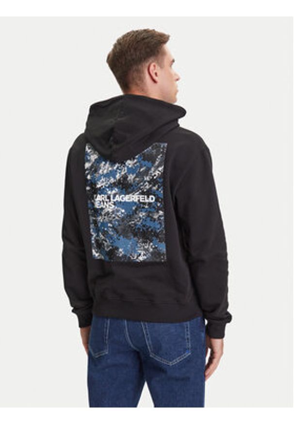 Karl Lagerfeld Jeans Bluza A3M20025 Czarny Regular Fit. Kolor: czarny. Materiał: bawełna