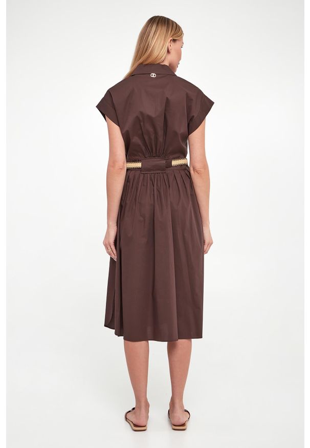 Twinset Milano - Sukienka damska midi TWINSET. Długość: midi
