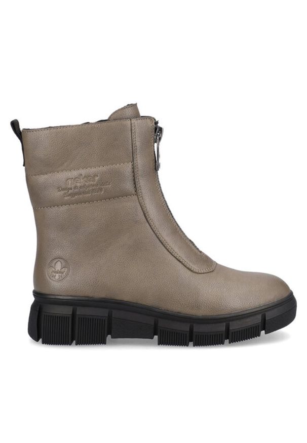 Rieker Botki X3452-24 Brązowy. Kolor: brązowy. Materiał: skóra