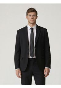 Reserved - Marynarka regular z dodatkiem wiskozy - czarny. Kolor: czarny. Materiał: wiskoza