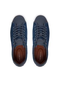 TOMMY HILFIGER - Tommy Hilfiger Sneakersy Premium Dress Leather Mix FM0FM05842 Granatowy. Kolor: niebieski. Materiał: zamsz, skóra #3