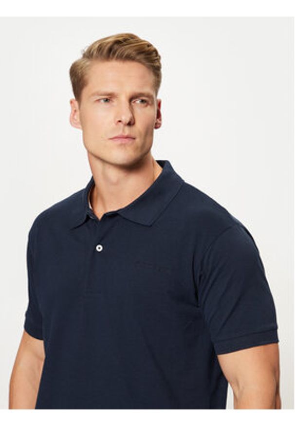 Guess Jeans Polo M4BP29 KCJV1 Granatowy Regular Fit. Typ kołnierza: polo. Kolor: niebieski. Materiał: bawełna