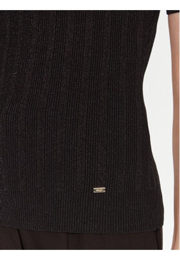 Gaudi Golf 521FD53033 Czarny Slim Fit. Typ kołnierza: golf. Kolor: czarny. Materiał: syntetyk