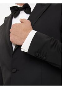 Karl Lagerfeld - KARL LAGERFELD Marynarka 155287-543004 Czarny Slim Fit. Typ kołnierza: dekolt w karo. Kolor: czarny. Materiał: syntetyk #6