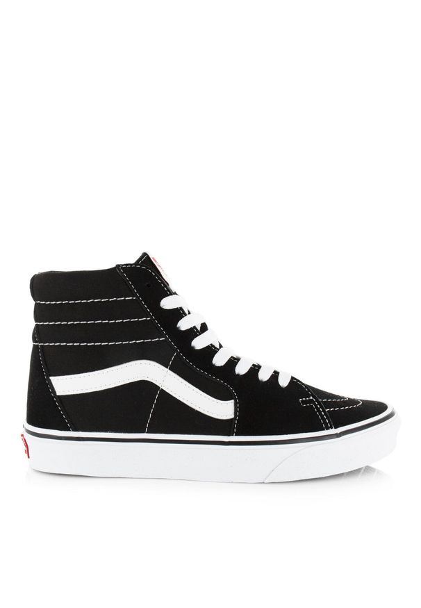 Buty do chodzenia unisex Vans SK8HI. Wysokość cholewki: za kostkę. Zapięcie: sznurówki. Kolor: czarny. Materiał: skóra, syntetyk, materiał, tkanina. Szerokość cholewki: normalna. Sport: turystyka piesza