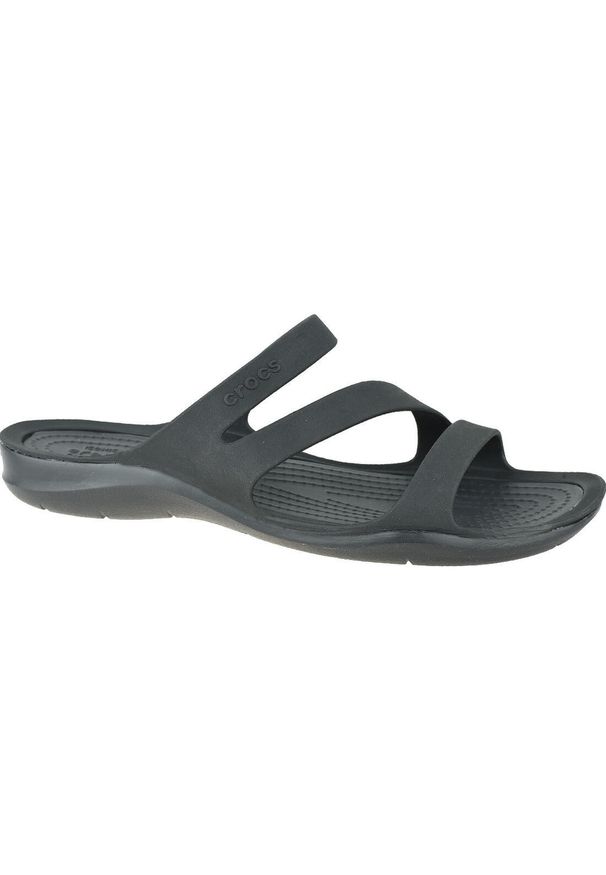 Sandały Kobieta Crocs Swiftwater czarny. Kolor: czarny, brązowy, zielony, wielokolorowy. Materiał: guma, syntetyk, materiał. Styl: sportowy