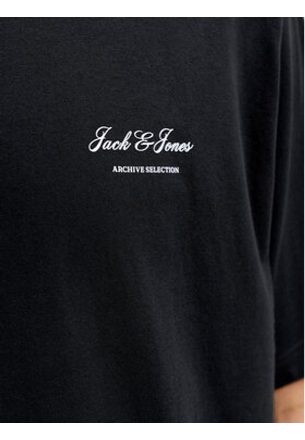 Jack & Jones T-Shirt Earchive 12297647 Czarny Regular Fit. Kolor: czarny. Materiał: bawełna