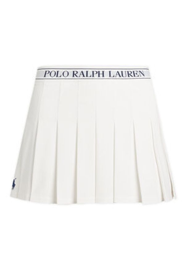 Polo Ralph Lauren Spódnica plisowana 211965112001 Biały Regular Fit. Kolor: biały. Materiał: syntetyk