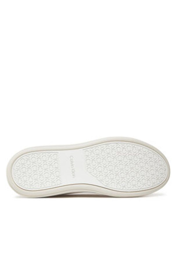 Calvin Klein Sneakersy Cupsole Lace Up Lth HW0HW02540 Beżowy. Kolor: beżowy. Materiał: skóra