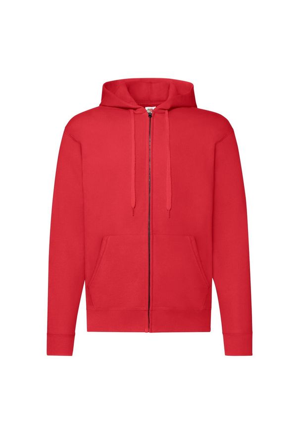 FRUIT OF THE LOOM - Klasyczna Kurtka Z Kapturem Dla Dorosłych Unisex. Typ kołnierza: kaptur. Kolor: czerwony