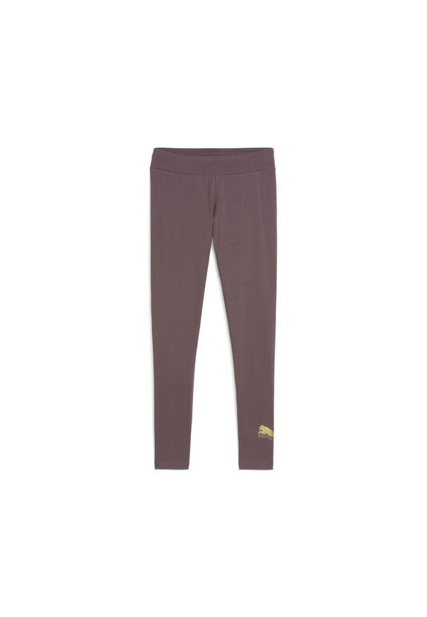 Puma - Damskie legginsy ESS METALLIC PUMA. Kolor: fioletowy, żółty, wielokolorowy. Sport: bieganie