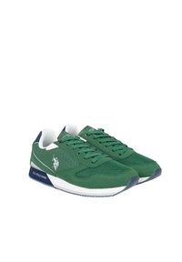 U.S. Polo Assn. Sneakersy "Nobil003" | Nobil003 | Mężczyzna | Zielony. Kolor: zielony. Materiał: materiał, skóra ekologiczna. Wzór: nadruk #1