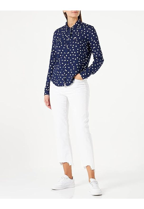Lee - LEE REGULAR SHIRT REGULAR FIT KOSZULA DAMSKA BLUEPRINT L46ACOLH 112110706