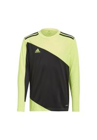 Adidas - Bluza bramkarska dla dzieci adidas Squadra 21 Goalkeeper Jersey Youth. Kolor: żółty, wielokolorowy, czarny. Materiał: jersey