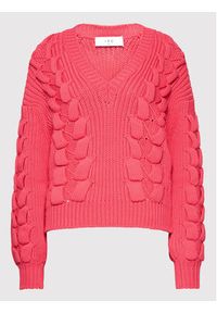 IRO Sweter Arwy AQ240 Różowy Relaxed Fit. Kolor: różowy. Materiał: syntetyk, bawełna