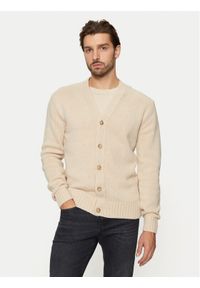 Selected Homme Kardigan Cody 16095620 Beżowy Relaxed Fit. Kolor: beżowy. Materiał: syntetyk