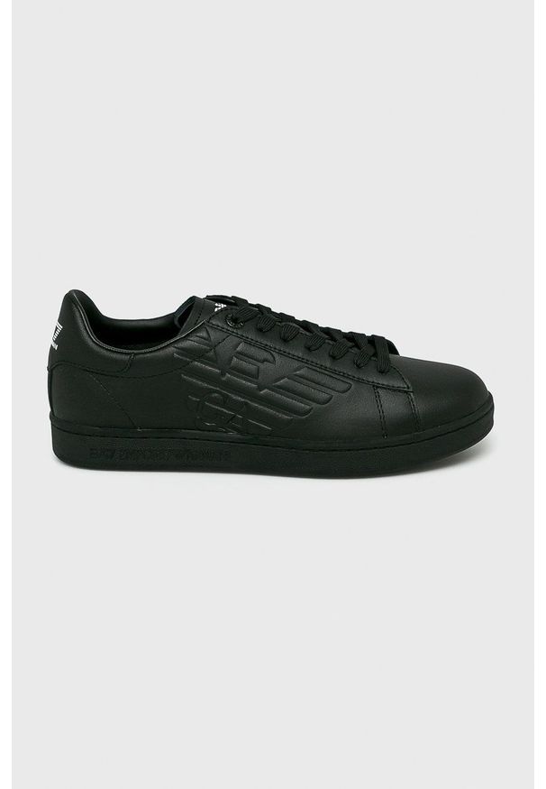 EA7 Emporio Armani - Buty. Nosek buta: okrągły. Zapięcie: sznurówki. Kolor: czarny. Materiał: skóra, guma. Szerokość cholewki: normalna