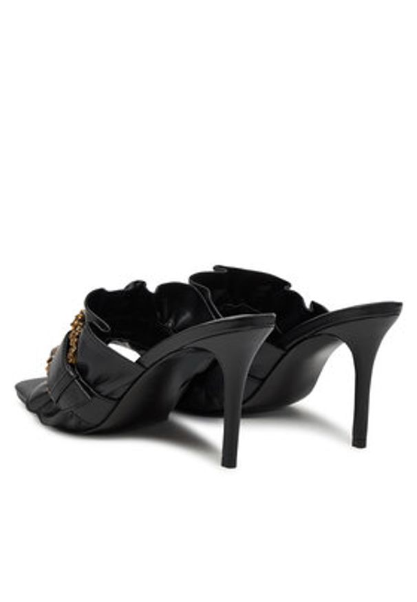 Versace Jeans Couture Klapki 78VA3S70 Czarny. Kolor: czarny. Materiał: skóra