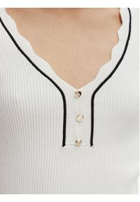 Morgan Bluzka 261-MIREN Biały Slim Fit. Kolor: biały. Materiał: wiskoza #3