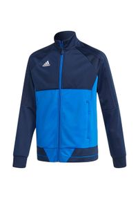 Adidas - Bluza dla dzieci adidas Tiro 17 Polyester Jacket Junior. Kolor: niebieski