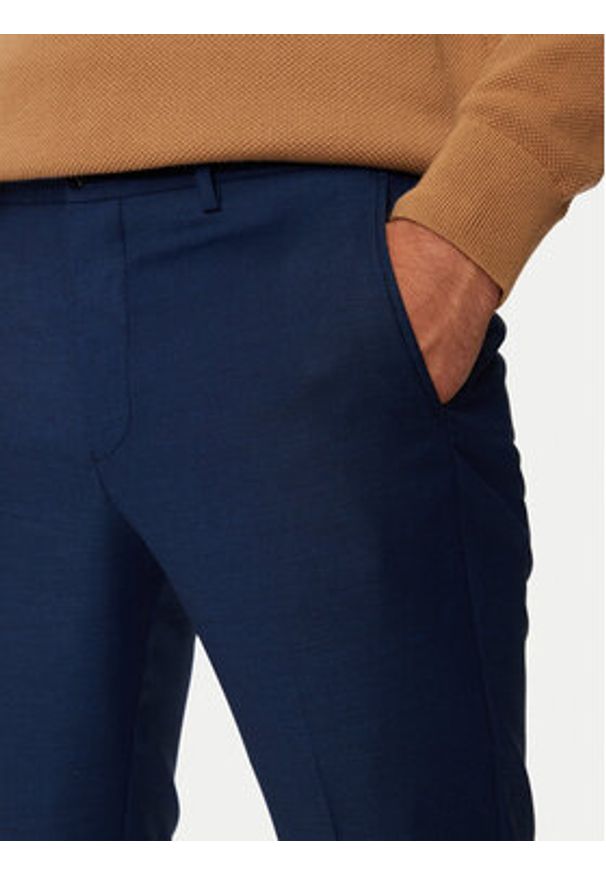 Jack & Jones - Jack&Jones Chinosy Solaris 12141112 Granatowy Super Slim Fit. Kolor: niebieski. Materiał: syntetyk