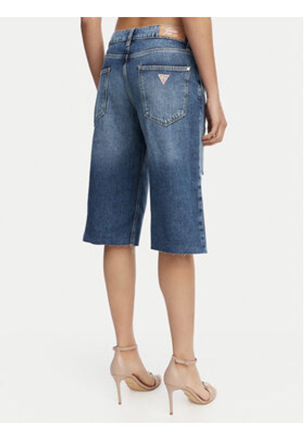 Guess Bermudy W6GD91 D0695 Granatowy Baggy Fit. Kolor: niebieski. Materiał: bawełna