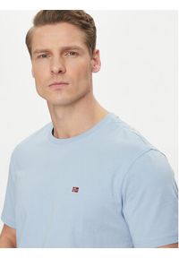 Napapijri T-Shirt Salis NP0A4H8D Niebieski Regular Fit. Kolor: niebieski. Materiał: bawełna
