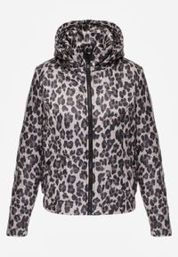 Born2be - Czarno-Różowa Kurtka Przejściowa w Panterkę z Odpinanym Kapturem Antolea. Kolor: różowy. Materiał: jeans, poliester. Wzór: motyw zwierzęcy. Styl: klasyczny #7