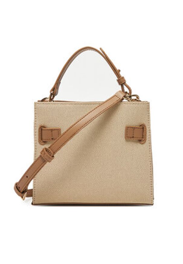 TOMMY HILFIGER - Tommy Hilfiger Torebka Th Heritage Mini Satchel Canvas AW0AW17406 Beżowy. Kolor: beżowy