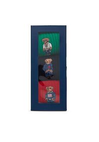 Polo Ralph Lauren Zestaw 3 par wysokich skarpet męskich 449973049001 Kolorowy. Materiał: bawełna, materiał. Wzór: kolorowy #3