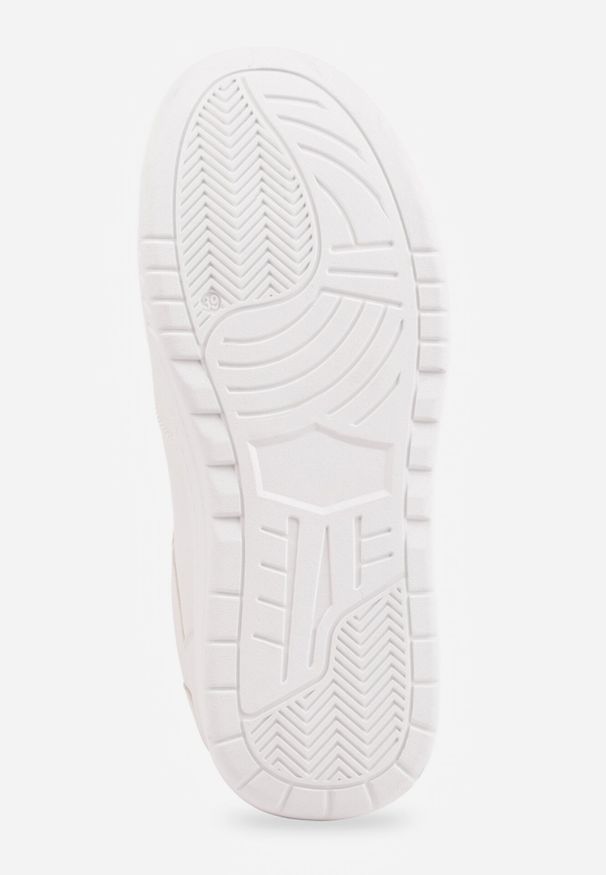 Born2be - Białe Sneakersy VICES na Grubej Tłoczonej Podeszwie Riovelle. Okazja: na co dzień. Kolor: biały. Materiał: jeans