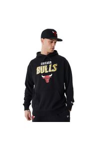 Bluza męska New Era Team Script OS Hoody Chicago Bulls. Kolor: czarny