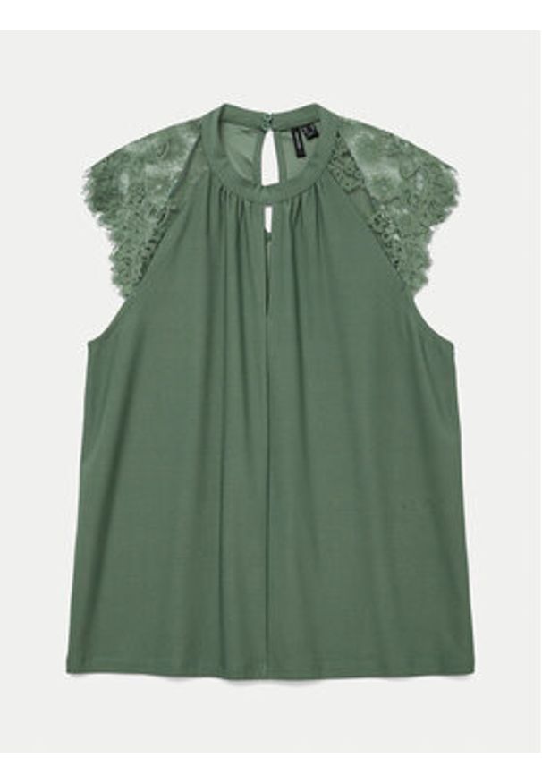 Vero Moda Bluzka Milla 10226072 Zielony Regular Fit. Kolor: zielony. Materiał: syntetyk