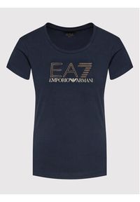EA7 Emporio Armani T-Shirt 8NTT24 TJ2HZ 1554 Granatowy Slim Fit. Kolor: niebieski. Materiał: bawełna #3