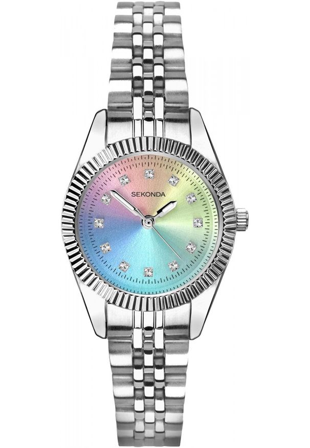 Zegarek damski Sekonda 40717 CYRKONIE srebrny. Kolor: srebrny