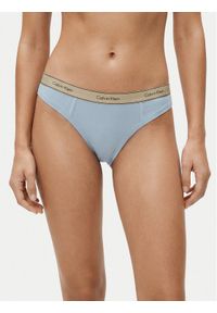Calvin Klein Underwear Stringi LV00QF8771 Niebieski. Kolor: niebieski. Materiał: bawełna #1
