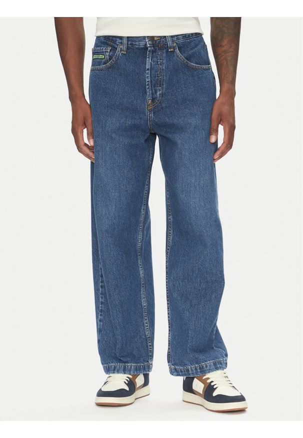 DC Jeansy Worker Baggy ADYDP03093 Niebieski Baggy Fit. Kolor: niebieski