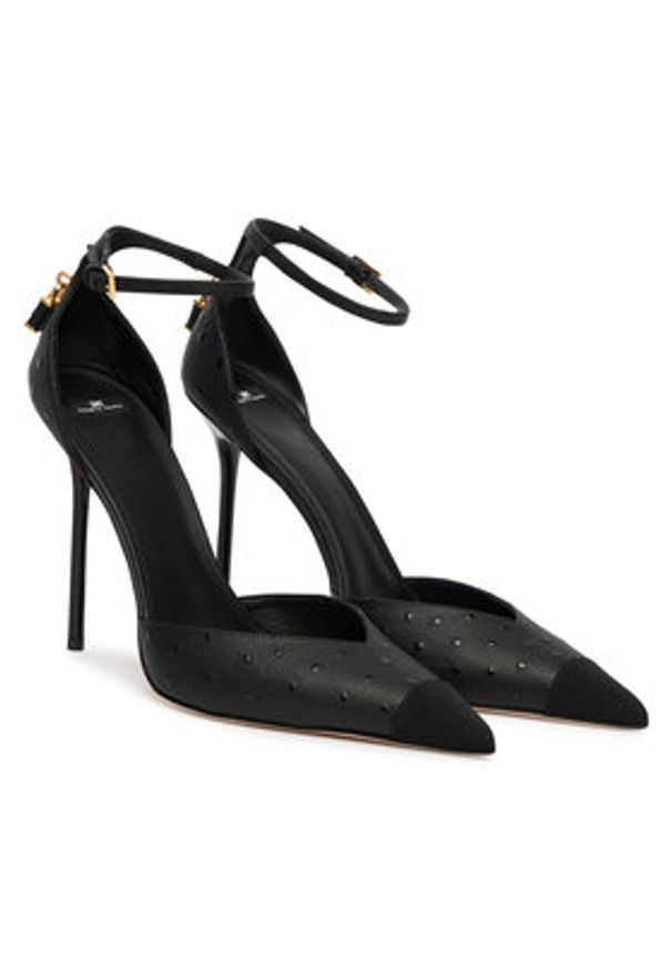 Elisabetta Franchi Szpilki SA-99B-62E2-V690 Czarny. Kolor: czarny. Materiał: skóra. Obcas: na szpilce