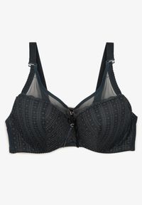 Renee - Ciemnozielony Biustonosz Full Cup z Koronką i Zawieszką z Cyrkoniami Nomalia. Kolor: zielony. Materiał: koronka. Wzór: koronka