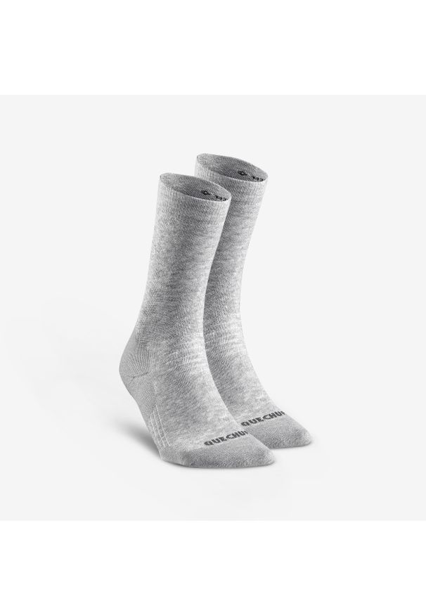 quechua - Skarpety turystyczne Quechua SH100 Mid. Kolor: szary. Materiał: poliamid, poliester, elastan. Sport: turystyka piesza