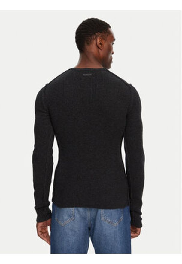 DOLCE & GABBANA - Dolce&Gabbana Sweter GXX64T JFMDZ Szary Regular Fit. Kolor: szary. Materiał: wełna