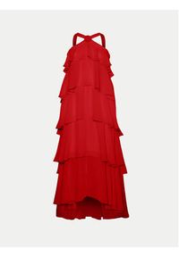 Vero Moda Sukienka wieczorowa Felicia 10295237 Czerwony Slim Fit. Kolor: czerwony. Materiał: syntetyk. Styl: wizytowy #5