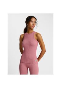 Damski bezszwowy tank top Hummel Pulse. Kolor: fioletowy. Materiał: prążkowany. Sport: fitness #1