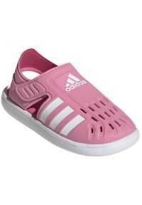 Adidas - Sandały adidas Summer Closed Toe Water C IE0165 różowe. Nosek buta: otwarty. Zapięcie: rzepy. Kolor: różowy. Wzór: paski