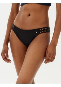 BOSS Dół od bikini Eyelet 50540658 Czarny Regular Fit. Kolor: czarny. Materiał: syntetyk