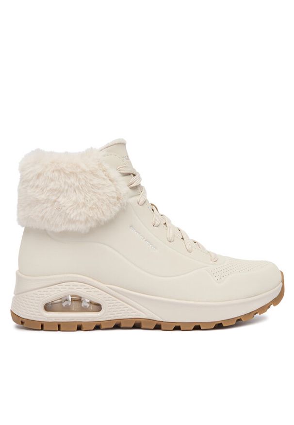 skechers - Skechers Botki Uno Rugged 167274/OFWT Écru. Materiał: skóra