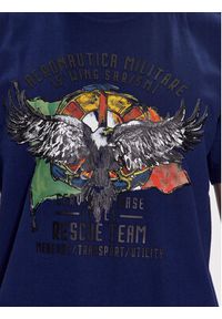 Aeronautica Militare T-Shirt 231TS2074J558 Granatowy Regular Fit. Kolor: niebieski. Materiał: bawełna #4